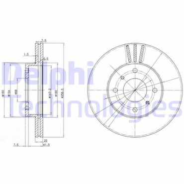 Диск тормозной DELPHI bg2567