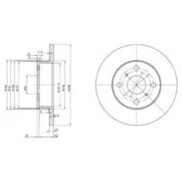 Диск тормозной DELPHI bg2597