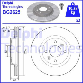 Диск гальмівний DELPHI bg2625