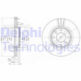 Диск гальмівний DELPHI bg2625c