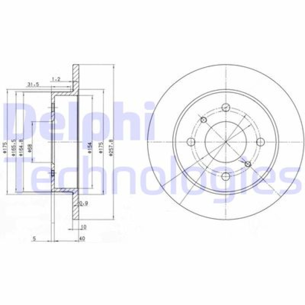 Диск гальмівний DELPHI bg2633