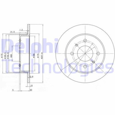 Диск тормозной DELPHI bg2633