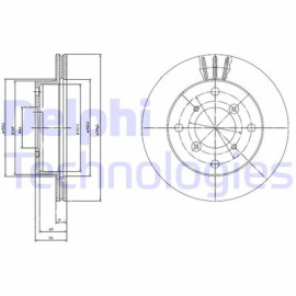 DELPHI bg2645 Тормозной диск DELPHI bg2645