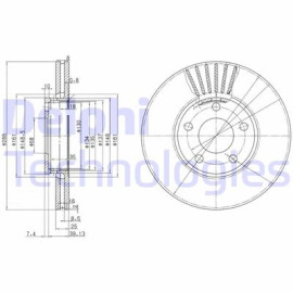 DELPHI bg2745 Диск гальмівний DELPHI bg2745