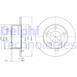 Диск тормозной DELPHI bg2746