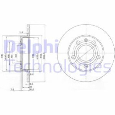 Диск гальмівний DELPHI bg2753c