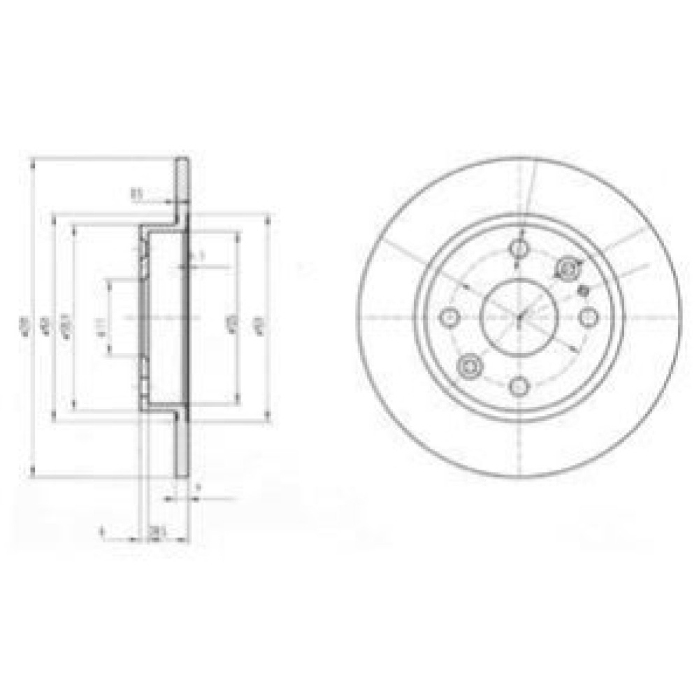 Диск тормозной DELPHI bg2803