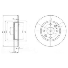 Диск тормозной DELPHI bg2803