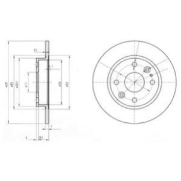 Диск тормозной DELPHI bg2803
