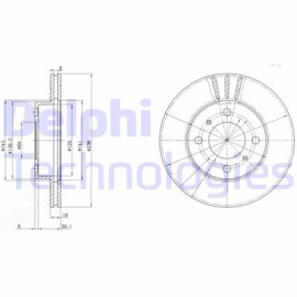 DELPHI bg2810 Гальмівний диск DELPHI bg2810
