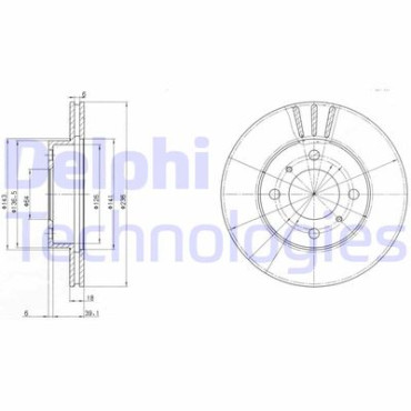 Гальмівний диск DELPHI bg2810