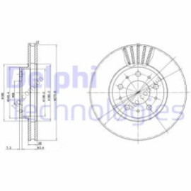 Диск тормозной DELPHI bg2841