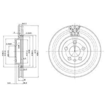 Диск тормозной DELPHI bg2844