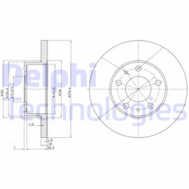 DELPHI bg2845 Тормозной диск DELPHI bg2845