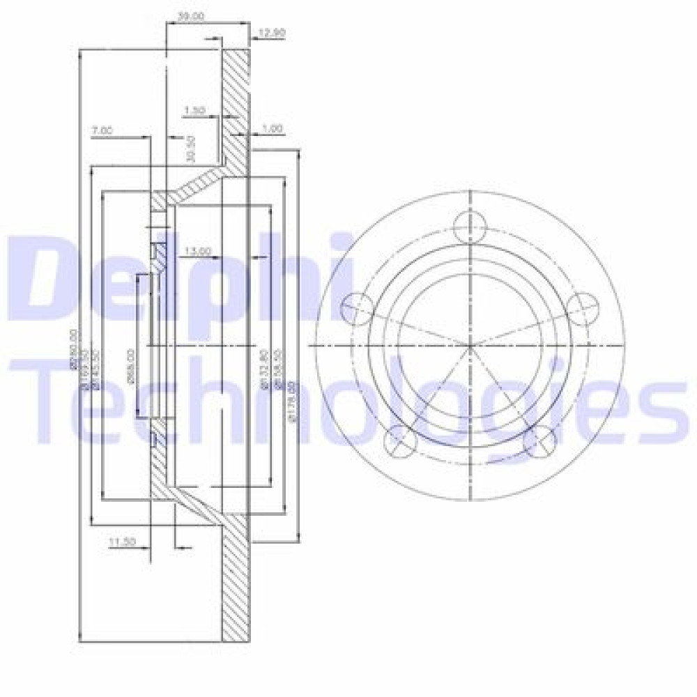 Диск тормозной DELPHI bg2987