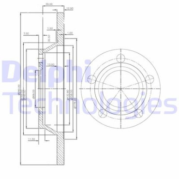 Диск тормозной DELPHI bg2987