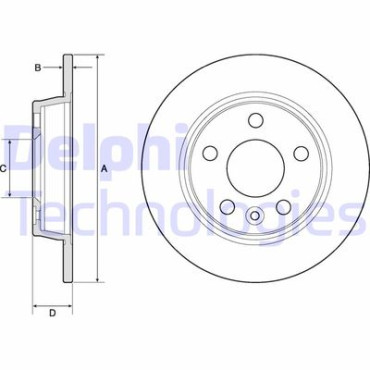 Диск гальмівний DELPHI bg3026