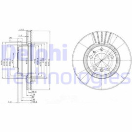 Диск гальмівний DELPHI bg3039