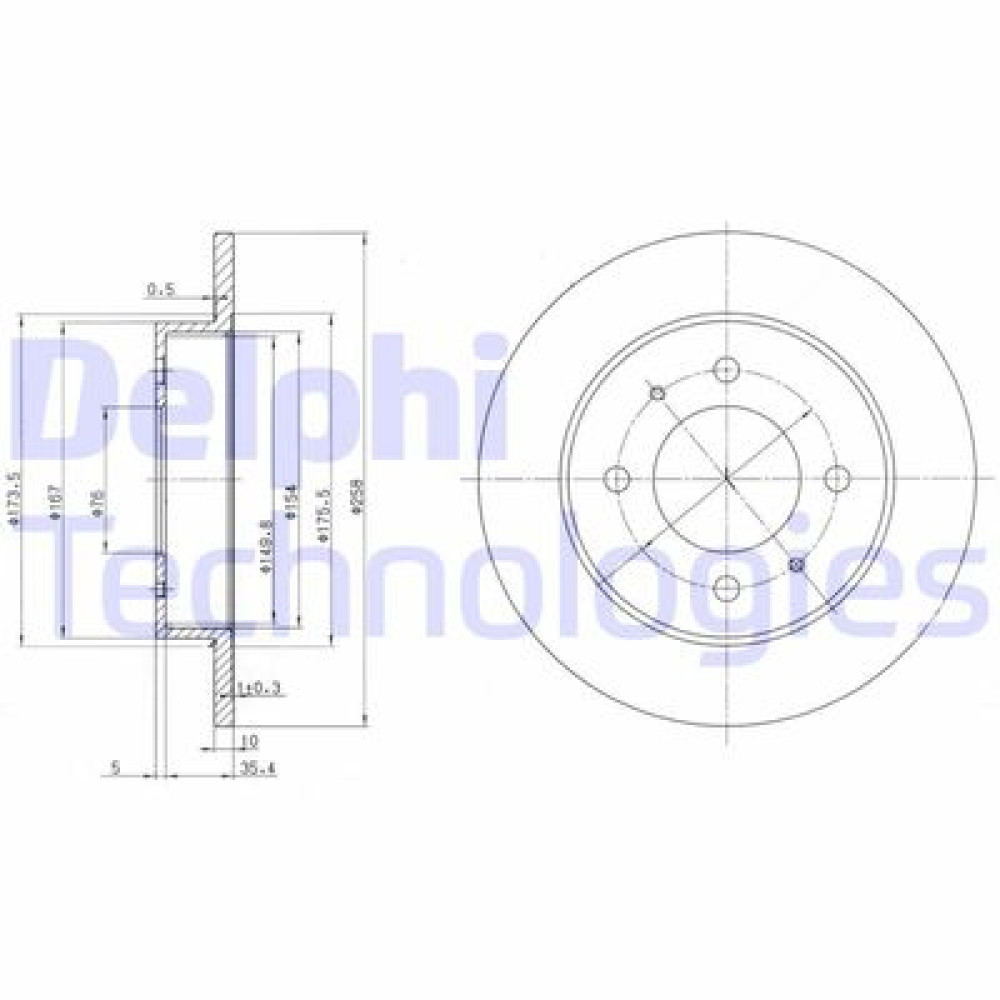 Тормозной диск DELPHI bg3070