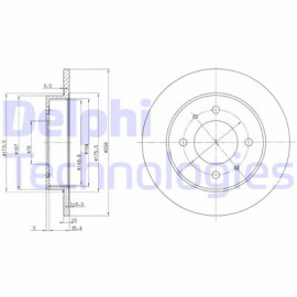 DELPHI bg3070 Тормозний диск DELPHI bg3070