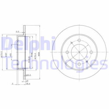 Тормозний диск DELPHI bg3070