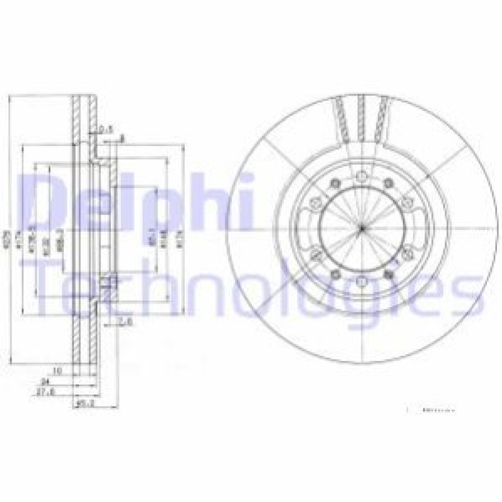 Диск гальмівний DELPHI bg3099