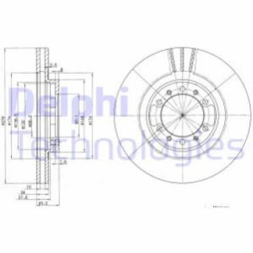 Диск гальмівний DELPHI bg3099
