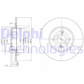 Тормозной диск DELPHI bg3186