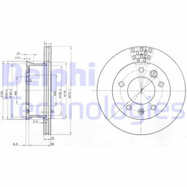 Диск гальмівний DELPHI bg3236
