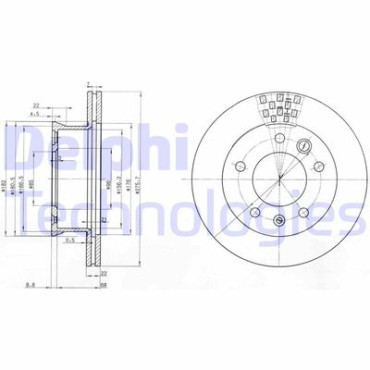 Диск тормозной DELPHI bg3236
