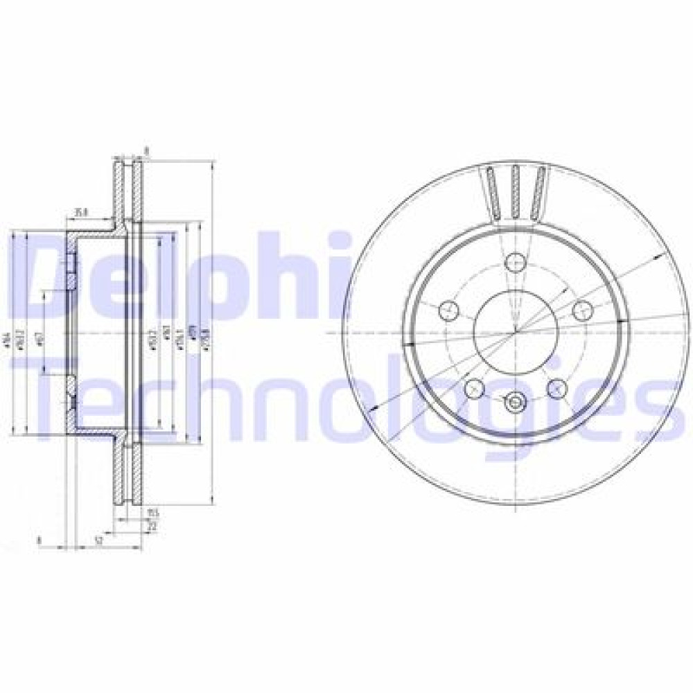 Диск гальмівний DELPHI bg3296
