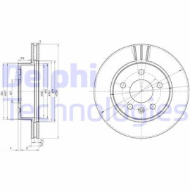 Диск гальмівний DELPHI bg3296