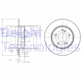 DELPHI bg3326c Тормозной диск DELPHI bg3326c