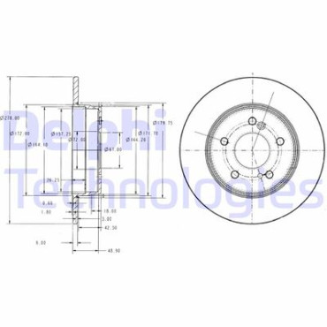 Тормозной диск DELPHI bg3326c