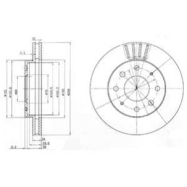 Диск гальмівний DELPHI bg3401