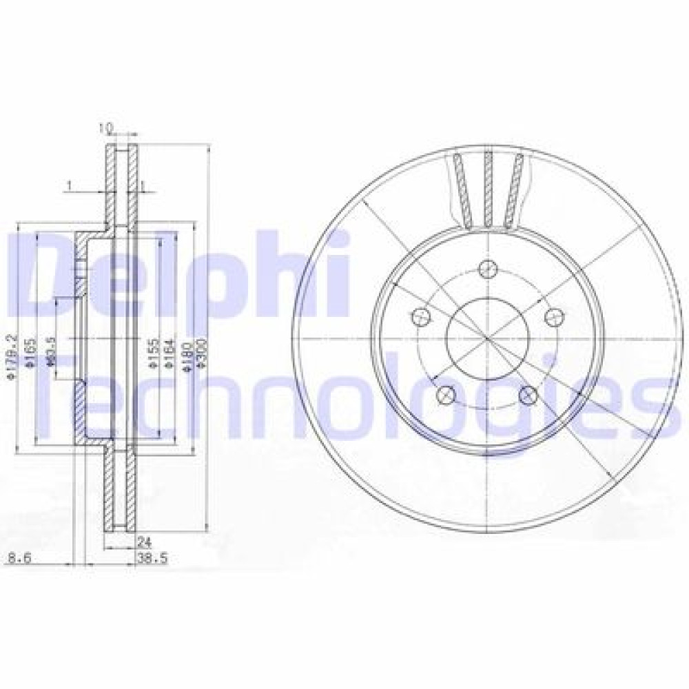 Диск тормозной DELPHI bg3537