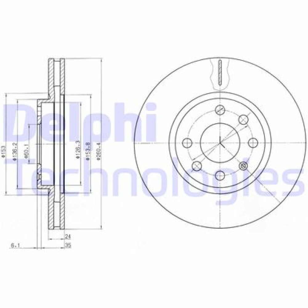 Тормозний диск DELPHI bg3569c