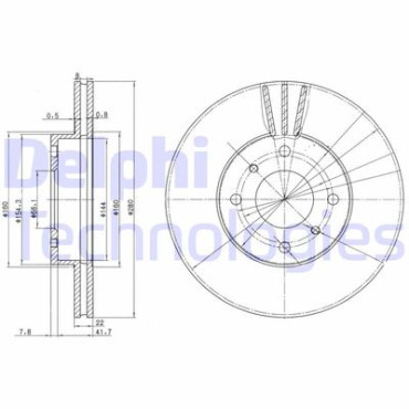Диск тормозной DELPHI bg3596