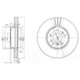 DELPHI bg3628 Тормозний диск DELPHI bg3628