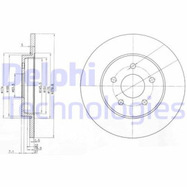 Тормозной диск DELPHI bg3663c