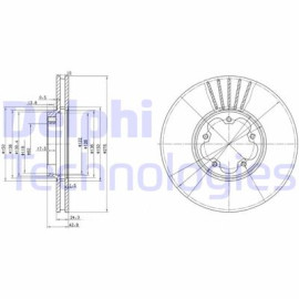 Диск тормозной DELPHI bg3676