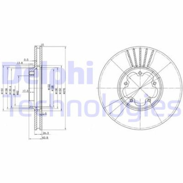 Диск тормозной DELPHI bg3676