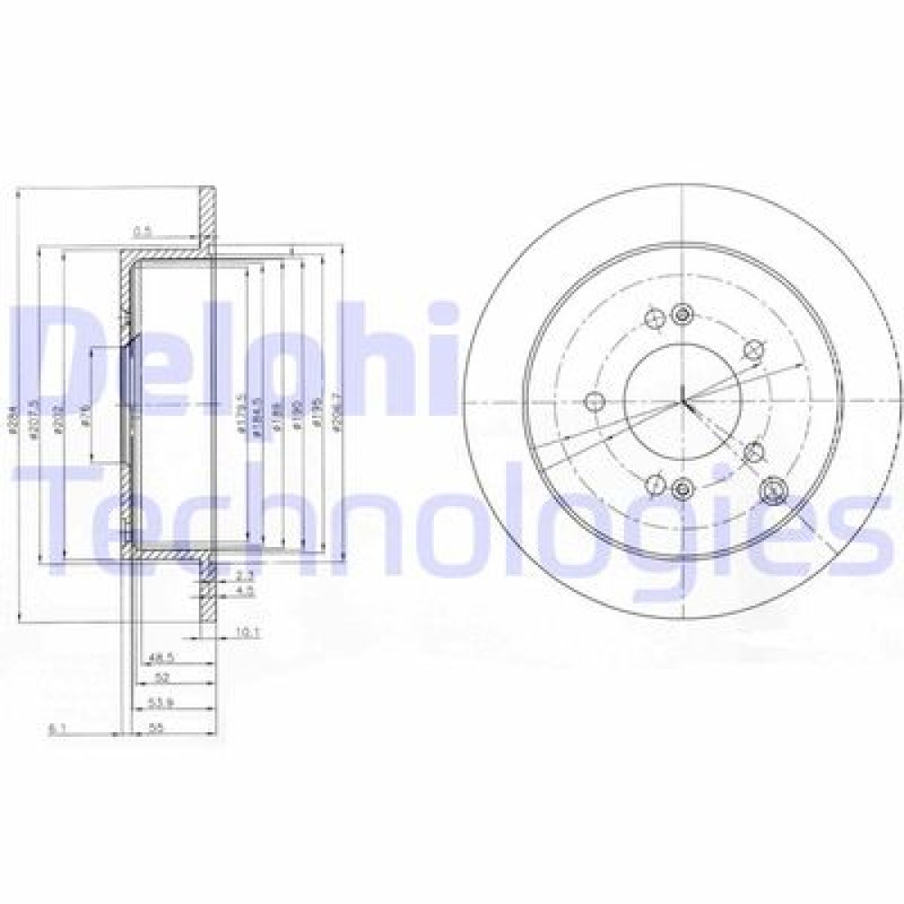 Диск тормозной DELPHI bg3680