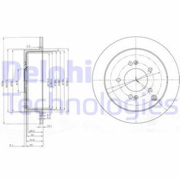 Диск тормозной DELPHI bg3680