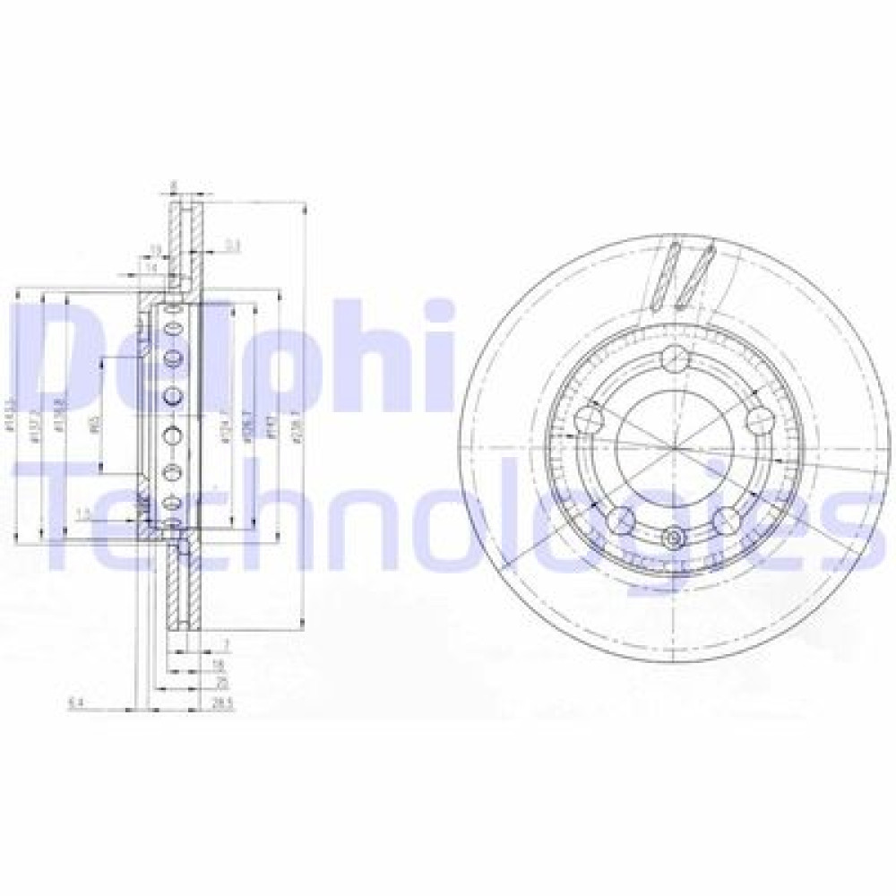 Диск гальмівний DELPHI bg3695