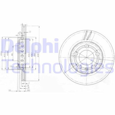 Диск тормозной DELPHI bg3695