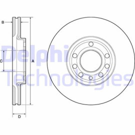 Диск тормозной DELPHI bg3713c