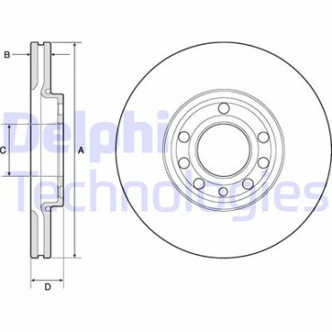 Диск тормозной DELPHI bg3713c