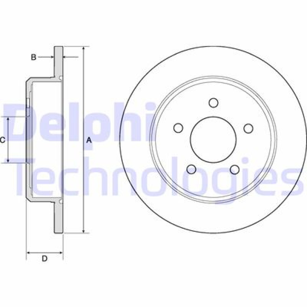 Тормозний диск DELPHI bg3739