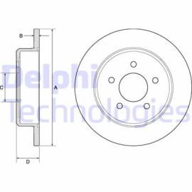 Тормозний диск DELPHI bg3739